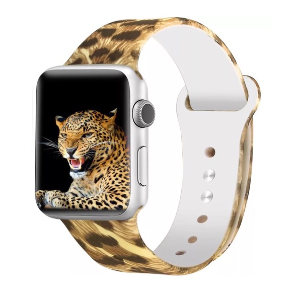 Accessories - Leopard Print Silicone Watchband for Apple Watch